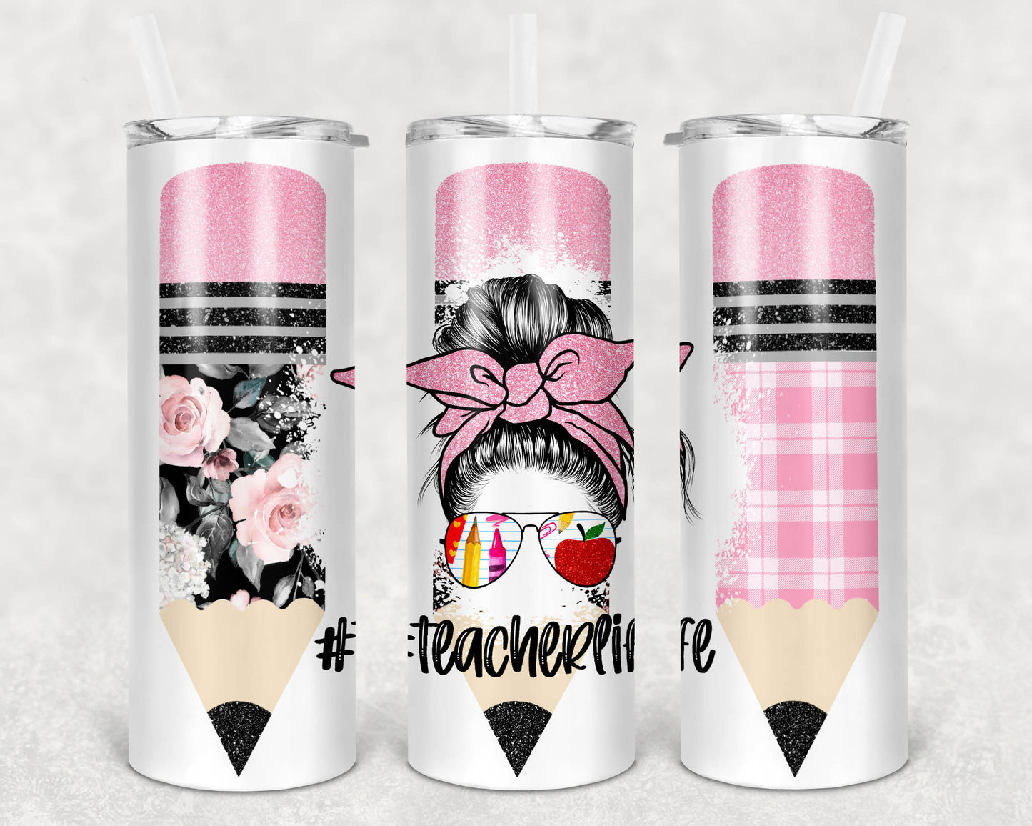 Teacher Life Pink Pencil